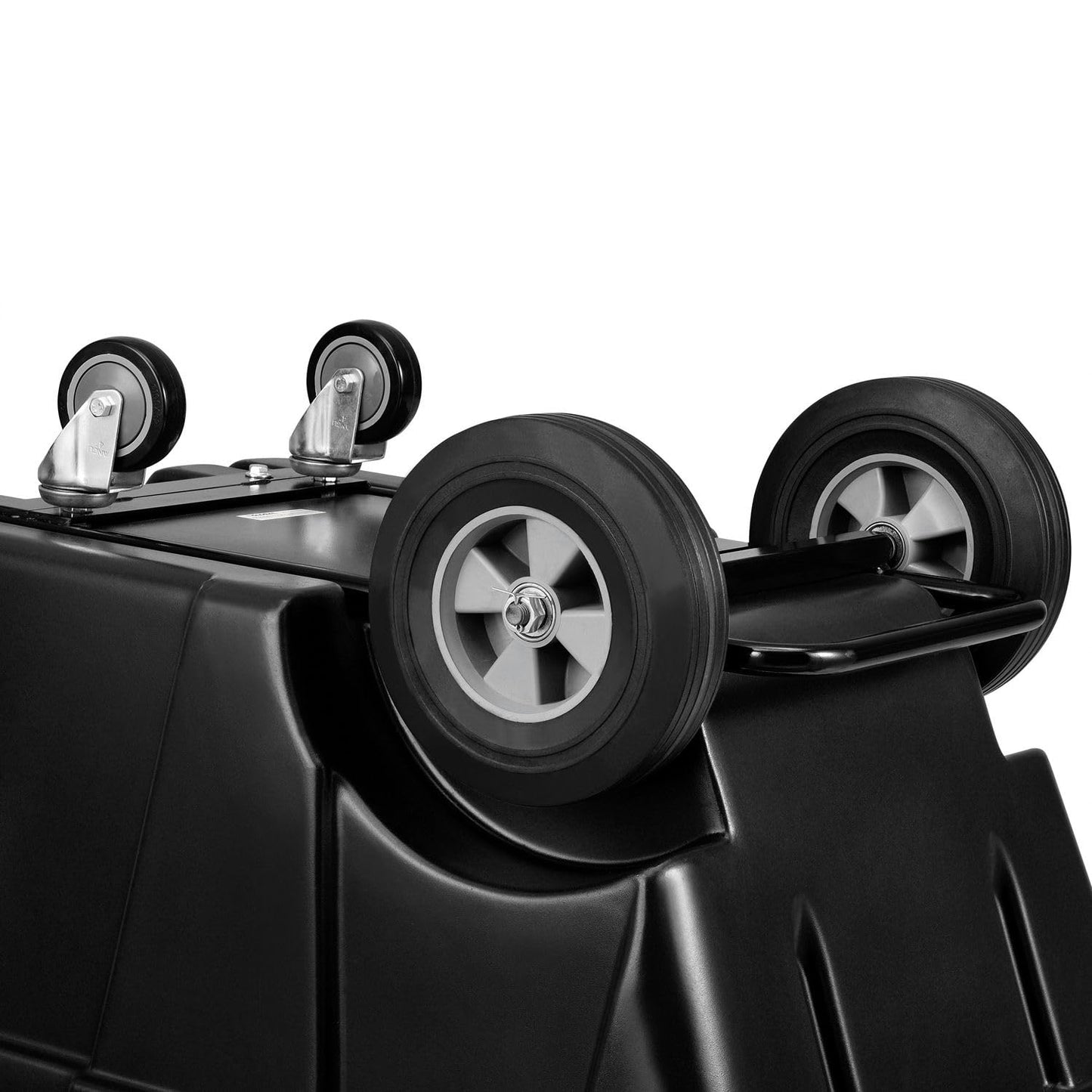 Global Industrial Standard Duty Plastic Tilt Truck 1/2 Cubic Yard Capacity 850 Lb. Capacity, Black, Cart for Construction Commercial Industrial Transportation