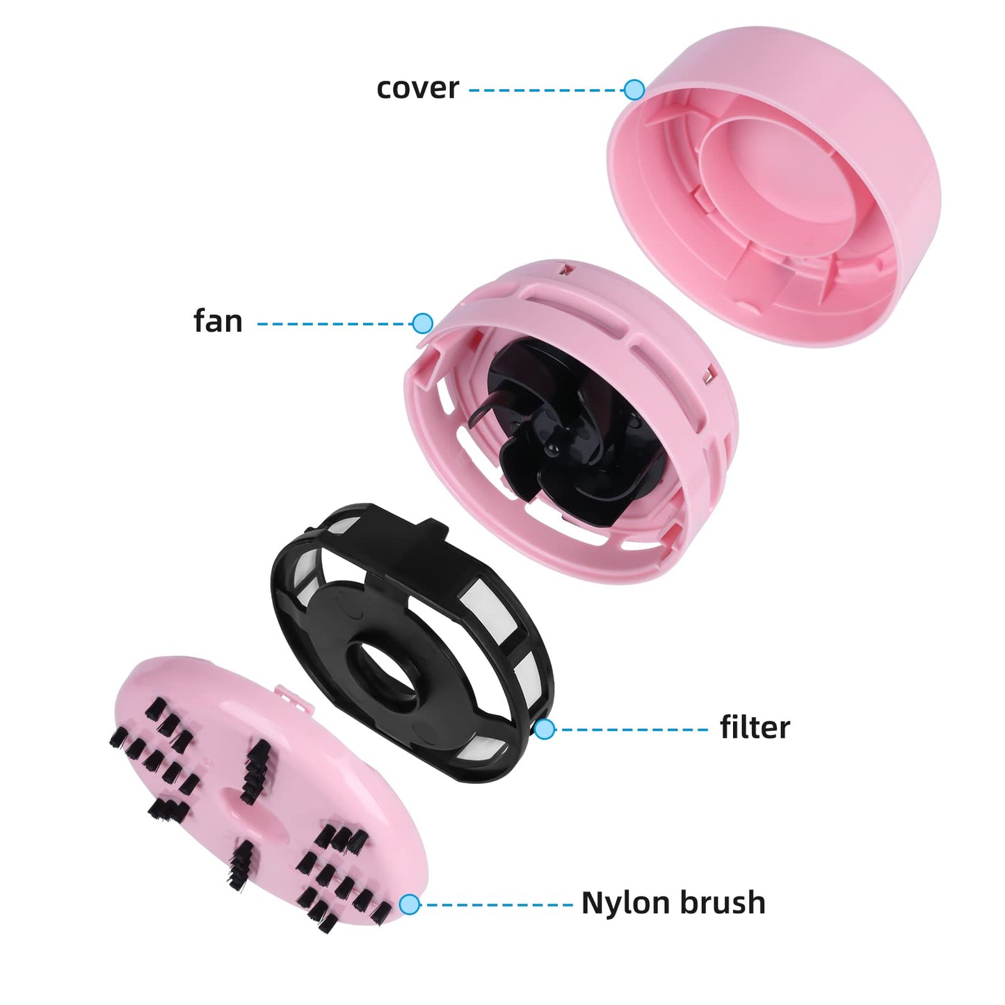 tenwin Mini Vacuum Cleaner, Portable Desktop Vacuum Cordless, Handheld Dust Sweeper Battery Operated, Low Noise and Strong Suction for Home/Office/School/Car/Keyboard(Battery not Include)