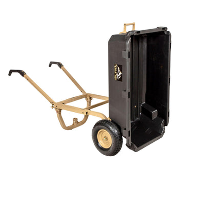 TerraTrek Heavy-Duty Garden Cart on Wheels – 7 Cu. Ft. 2-in-1 Utility Wagon & Wheelbarrow, Push or Tow Design, 600 lb. Capacity, All-Terrain Utility Cart with 13" No-Flat Wheels