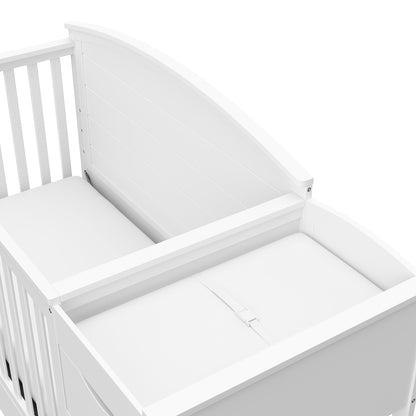 Graco Bellwood 5-in-1 Convertible Crib & Changer with Drawer - GREENGUARD Gold Certified, Full-Size Storage Drawer, Converts to Toddler Bed (White)