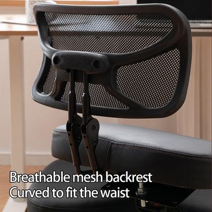 Ergonomic Office Chair with Back Support, Adjustable Height Meditation and Yoga Seat, Cross Legged Desk Chair for Home and Bedroom