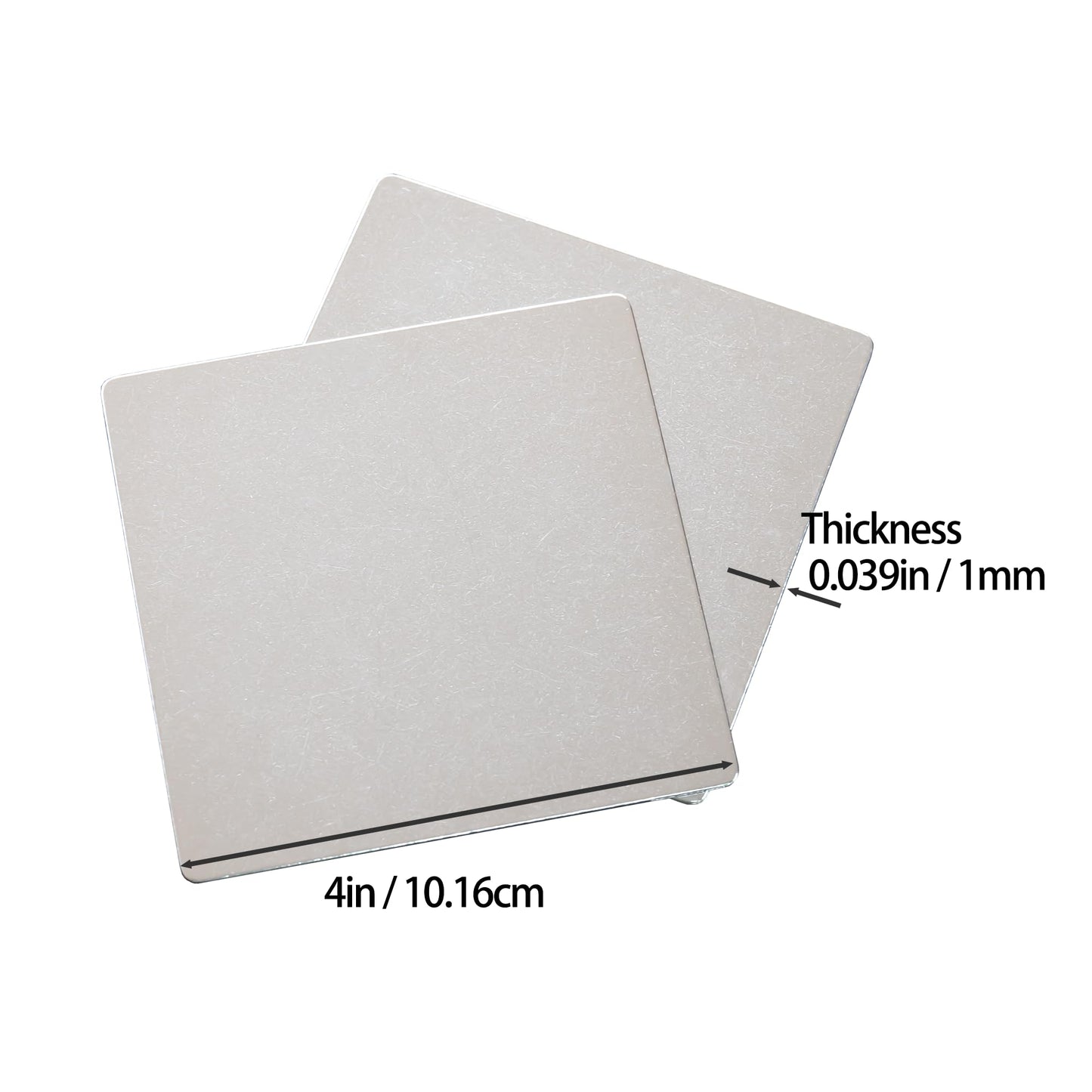 StayMax 304 Stainless Steel Plate Metal Engraving Blank 4 * 4 Inch (5)