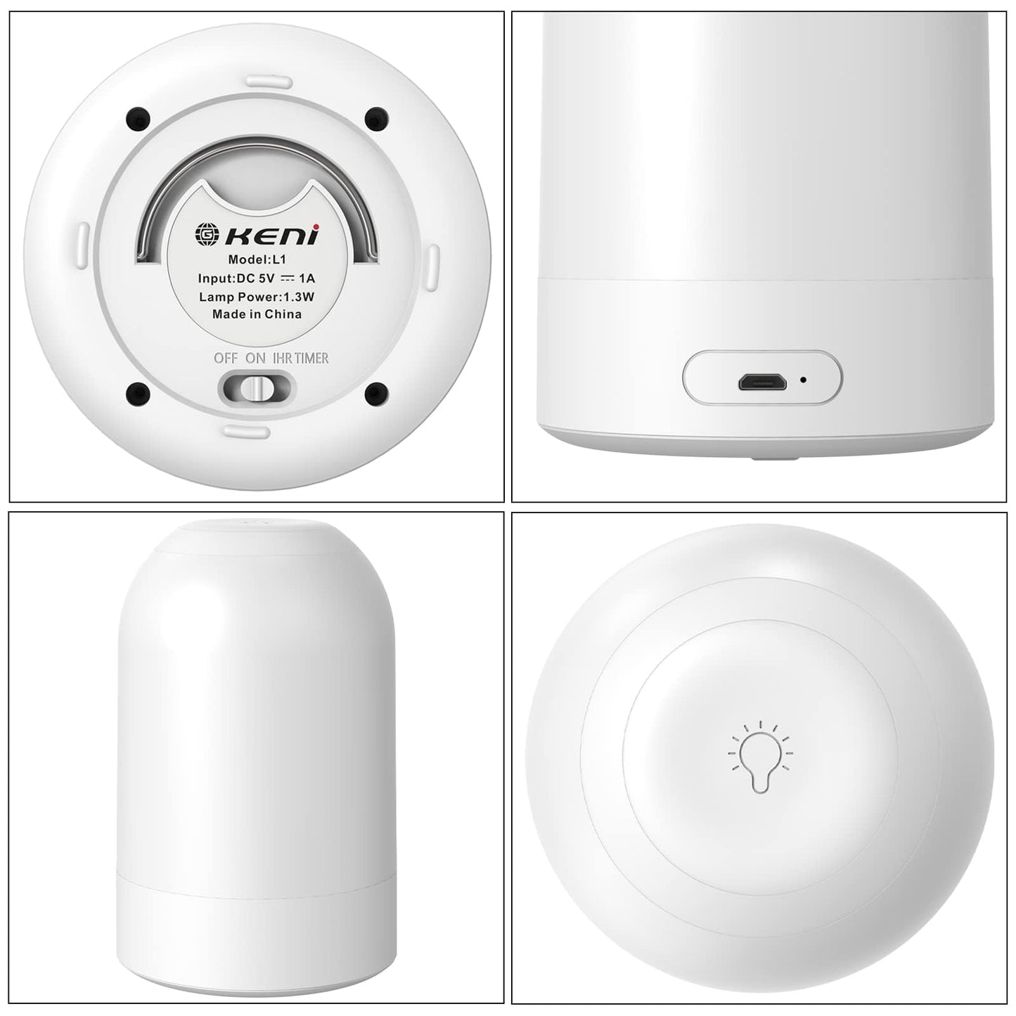 Bedside Touch Night Light, Baby Nursery Nightlight for Kids Adults, Egg Light with Timer, Dimmable Small Cordless Table Lamp for Nightstand/Bedroom/Children's Room, USB Rechargeable, White/Warm/Amber