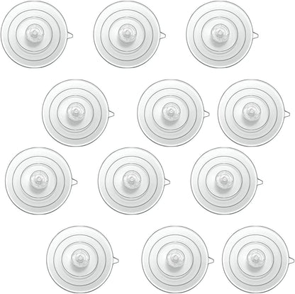 Window Garden Replacement Suction Cups, 12 Clear Large Super Strong Suckers for Glass Surfaces