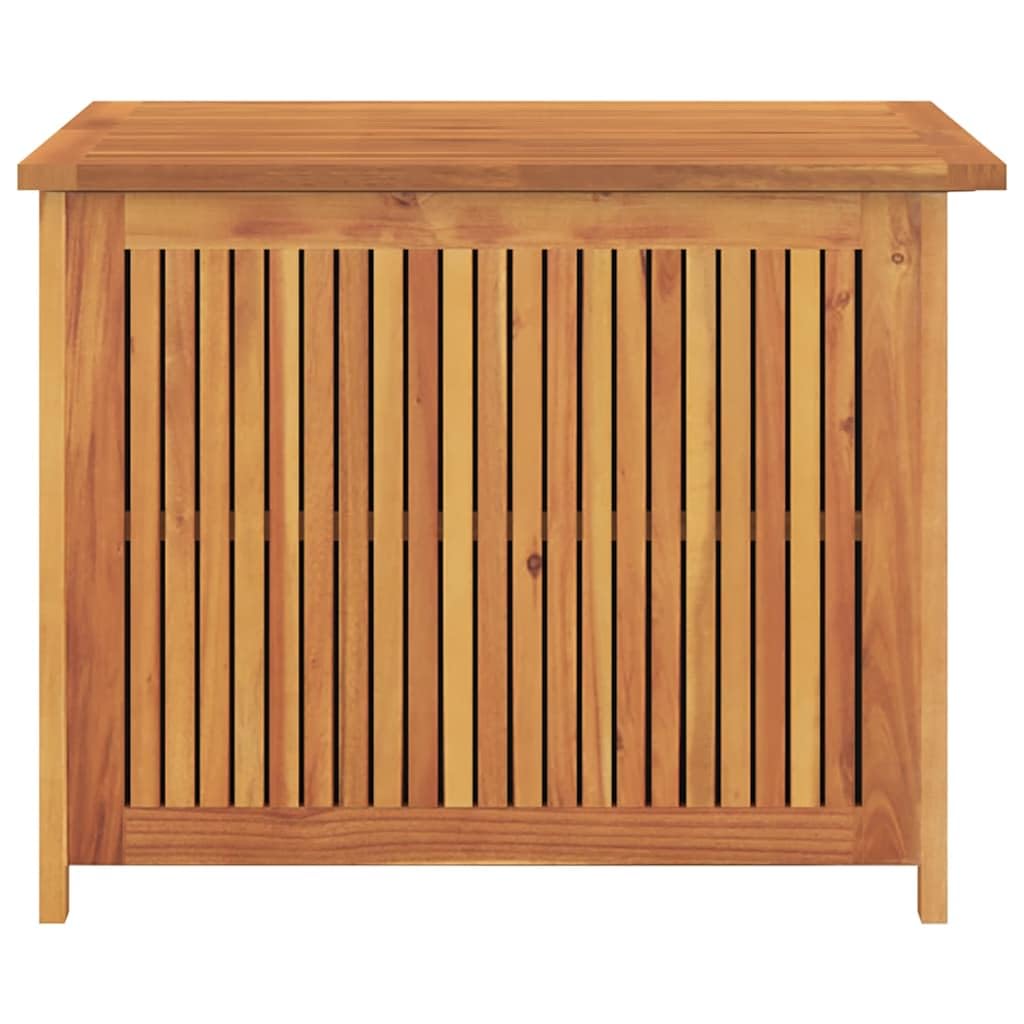 Tonture Natural Acacia Wood Storage Box, 29.5x29.5x22.8 in, Outdoor Deck Bin, Patio Furniture, Garden Tool Chest, Weather-Resistant