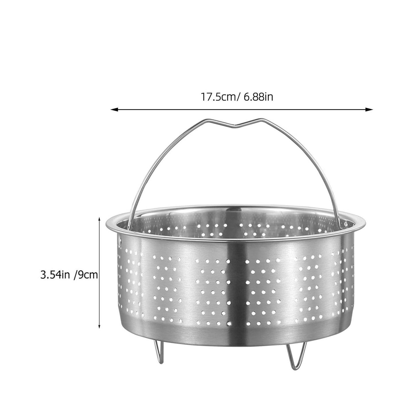 UPKOCH Stainless Steel Vegetable Steamer Basket for Cooking, 6.88 Inch Steaming Basket for Pot, Dumplings, Veggies, Rice, Seafood, Home and Restaurant Use