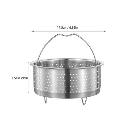 UPKOCH Stainless Steel Vegetable Steamer Basket for Cooking, 6.88 Inch Steaming Basket for Pot, Dumplings, Veggies, Rice, Seafood, Home and Restaurant Use