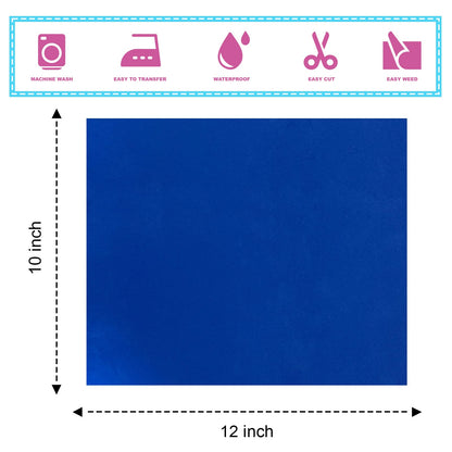 ROFISUE Sheet Metallic Foil Heat Transfer Vinyl Bundle – 12"x10"-17 Chrome HTV Pack in 17 Vibrant Colors for Stunning T-Shirt Designs! Perfect for DIY Enthusiasts and Professionals (Multicolours)