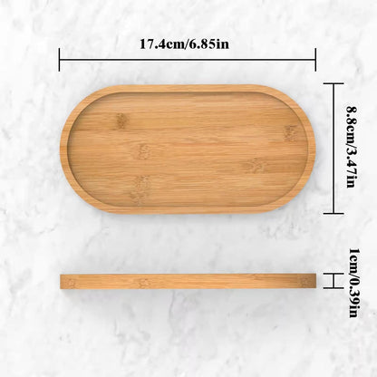 Bamboo Soap Dispenser Tray, Kitchen Countertop Tray for Jewelry, Cosmetics, and Small Items, Organizer