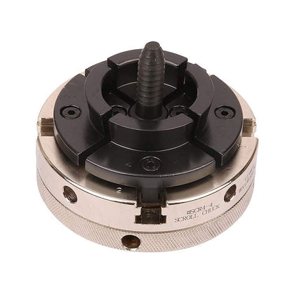 VINWOX 4INCH 4-Jaw Self-Centering Wood Lathe Chuck, 2" Round Jaw Mounted, 1"x8TPI thread & 3/4"x16TPI Adapter, T Allen Wrench, Screw Chuck, SCR4-4, Nickle electric Coating Body