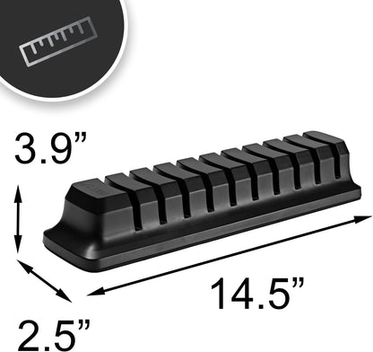 Hat Organizer for Baseball Caps, Holder for 10 Caps, No Install Required Closet Rack System - Black