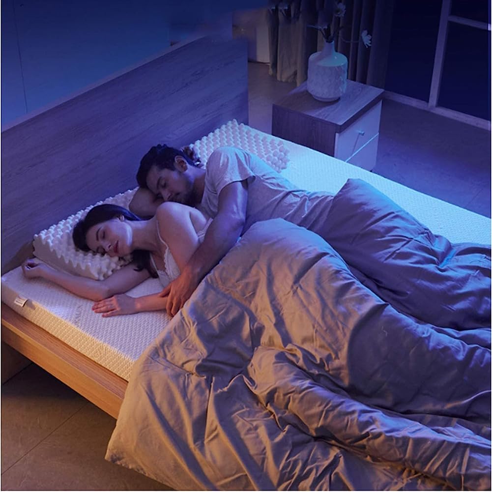 BIRJXVTO Natural Latex Mattress Topper, Firm Premium Latex, Medium Firmness Help Relief Shoulder & Back Pain,4in,120x190cm(47x75in)
