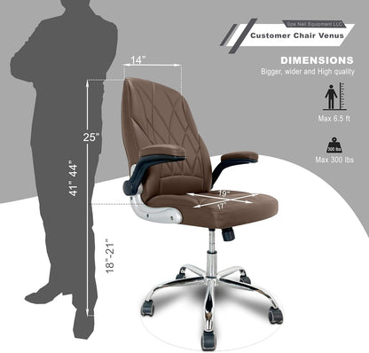 Galaxy Professional Nail Salon Furniture Set – Luxury Pedicure Spa Chair, Manicure Table & Technician Stools (Chocolate Set, Grey Table)