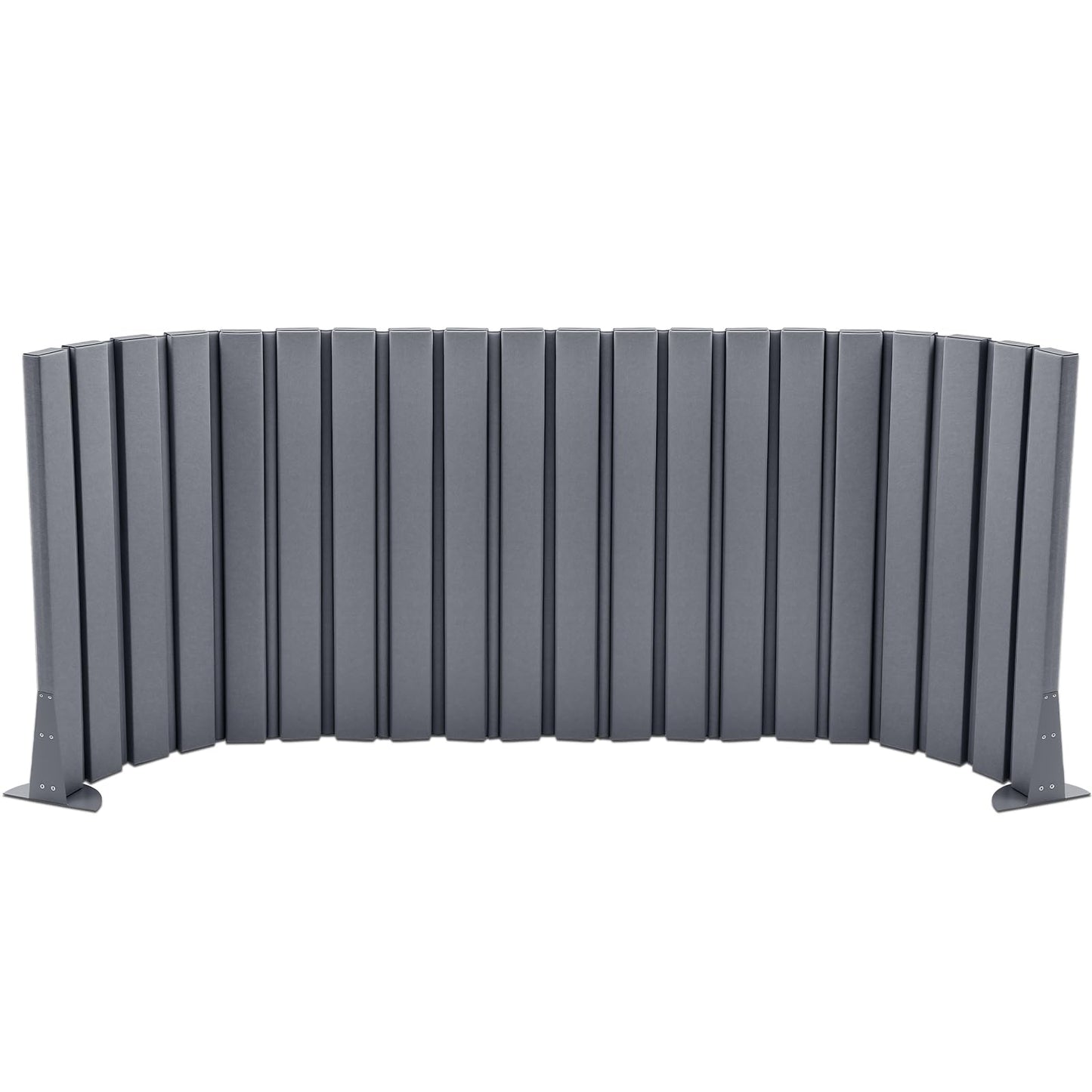 AmazingSpark 1 Pcs 48" X 10' Soundproof Room Divider Panel, Foldable Acoustic Partition Wall with Stand and Straps, Freestanding Privacy Screen for Office Study Bedroom Studio Library(Grey)