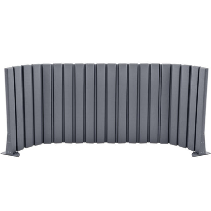 AmazingSpark 1 Pcs 48" X 10' Soundproof Room Divider Panel, Foldable Acoustic Partition Wall with Stand and Straps, Freestanding Privacy Screen for Office Study Bedroom Studio Library(Grey)
