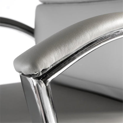 Bush Business Furniture STC043LG Studio C High Back Leather Executive Office Chair, Light Gray