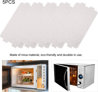 Garosa 5Pcs Microwave Oven Mica Plate Sheet, Microwave Waveguide Cover Replacement Repairing Accessory for Kitchen
