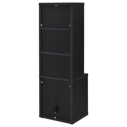 Coaster Home Furnishings Westpark 3-Shelf Bookcase USB and Lockable Drawer Black