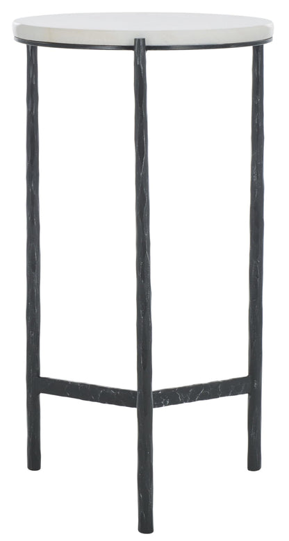 SAFAVIEH Couture Collection Marylou Black/White Marble Top Drink Table (Fully Assembled)