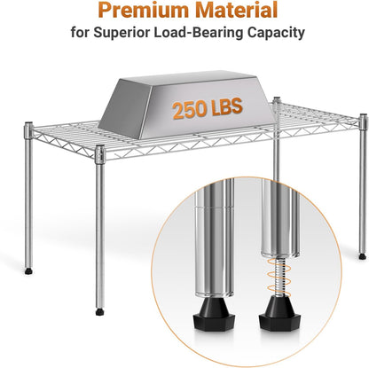 1-Tier 29.92" 13.78" 14.96" Simple Deluxe Shelving Unit, W x D x H Steel Organizer Wire Rack, Chrome