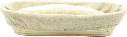 BetterJonny 11 inch Long Oval Banneton Bread Proofing Basket, Sourdough Starter Kit
