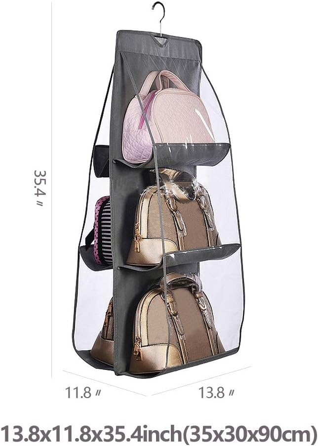 DIOMMELL Handbag Organizer Purses Hanger for Closet with 6 Larger Pockets