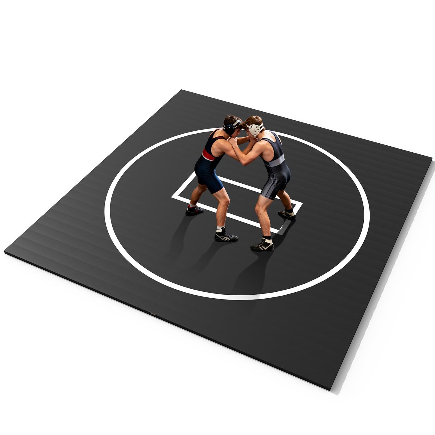 Kaoshan Foam/Inflatable Wrestling Mat - 10'x10' Wrestling Mats for Kids, Jiu Jitsu Mats for Home, Flow Space Mats BJJ, Roll-up Training Mats for Grappling, Martial Arts, Judo, Boxing, MMA 5'x10'/8'x8'/13'x13'