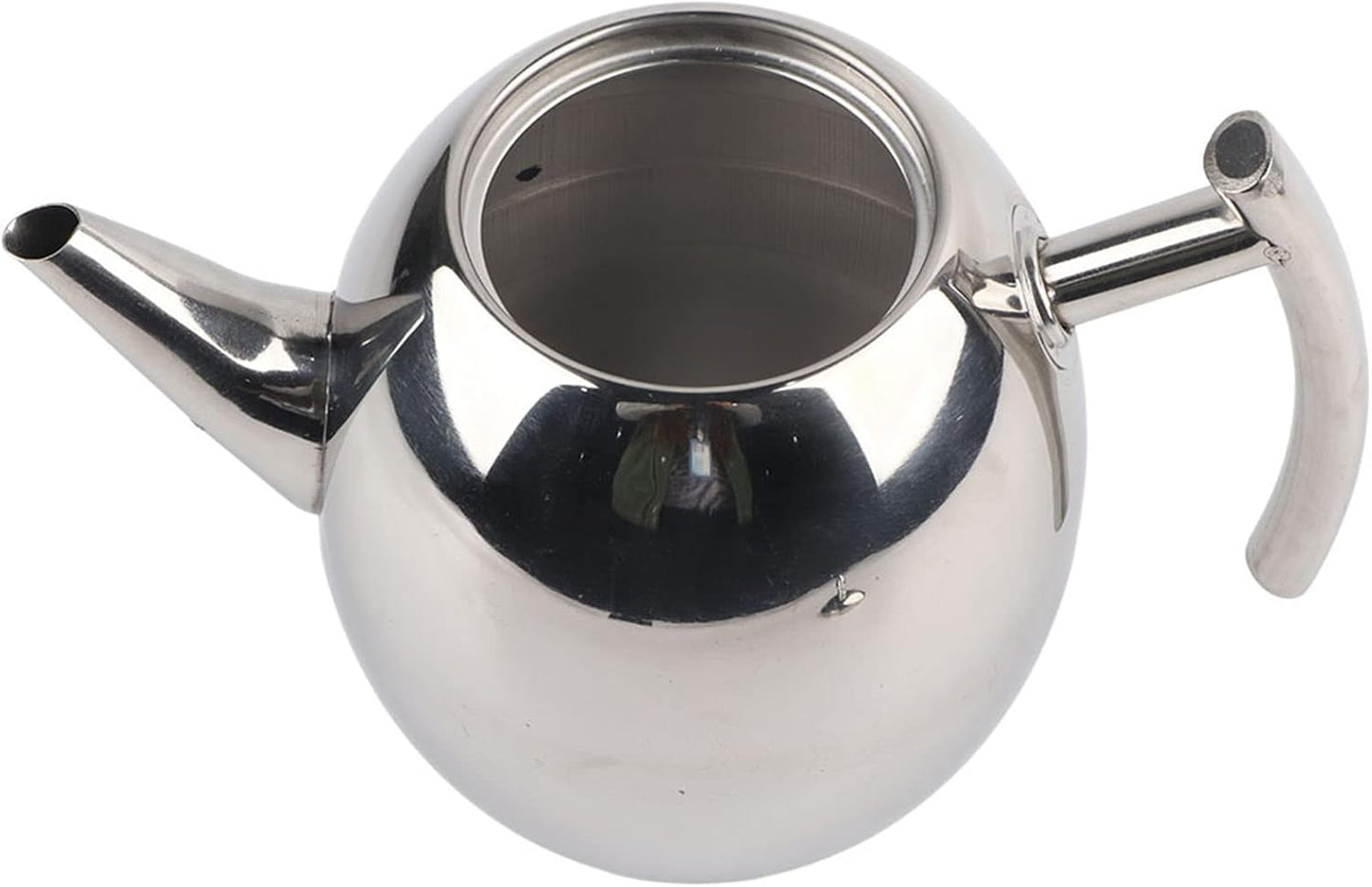 Stainless Steel Teapot with Filter, Large Capacity (1500ML), Metal Coffee Pot Water Container Kettle
