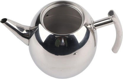 Stainless Steel Teapot with Filter, Large Capacity (1500ML), Metal Coffee Pot Water Container Kettle