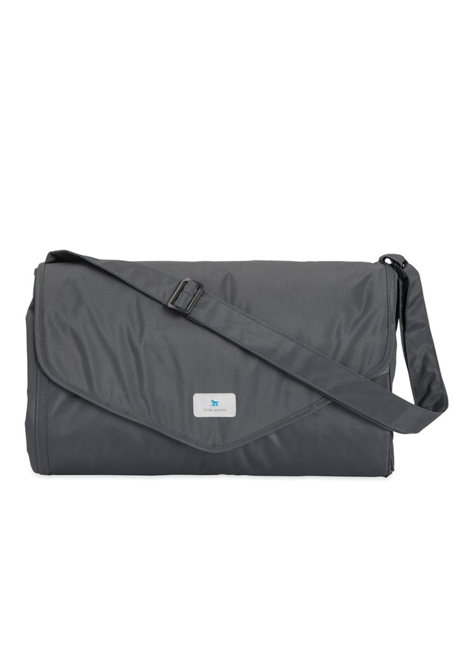 Little Unicorn 5'x5' Outdoor Family Picnic & Beach Blanket | Durable & Water-Resistant Fabric | Compact Fold & Easily Wipes Clean | Zipper Pocket (Midnight Poppy)