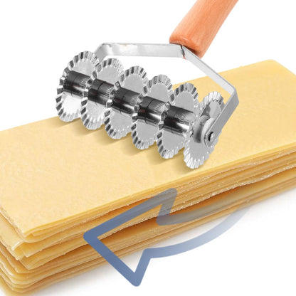 UPKOCH Wooden Handle Stainless Steel Pastry Cutter 8-Inch Dough Cutting Tool for Pizza Pie Crust Bread and Puff Pastry Baking