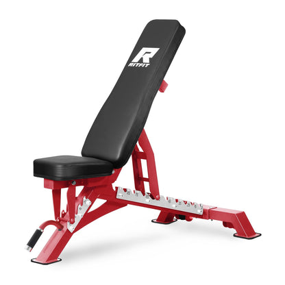 RITFIT Adjustable Weight Bench with Multiple Back Positions for Full Body Workouts, Incline, Decline, and Flat Settings for Home Gym Strength Training, 1300LB Capacity