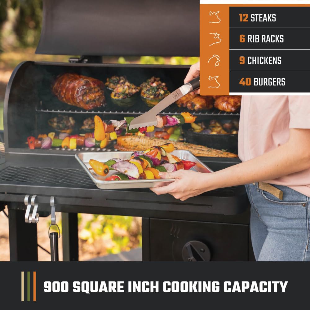 Oklahoma Joe's Tahoma 900 Auto-Feed Charcoal Smoker and Grill w/Wi-Fi with 900 sq. in. Cooking Area in Black