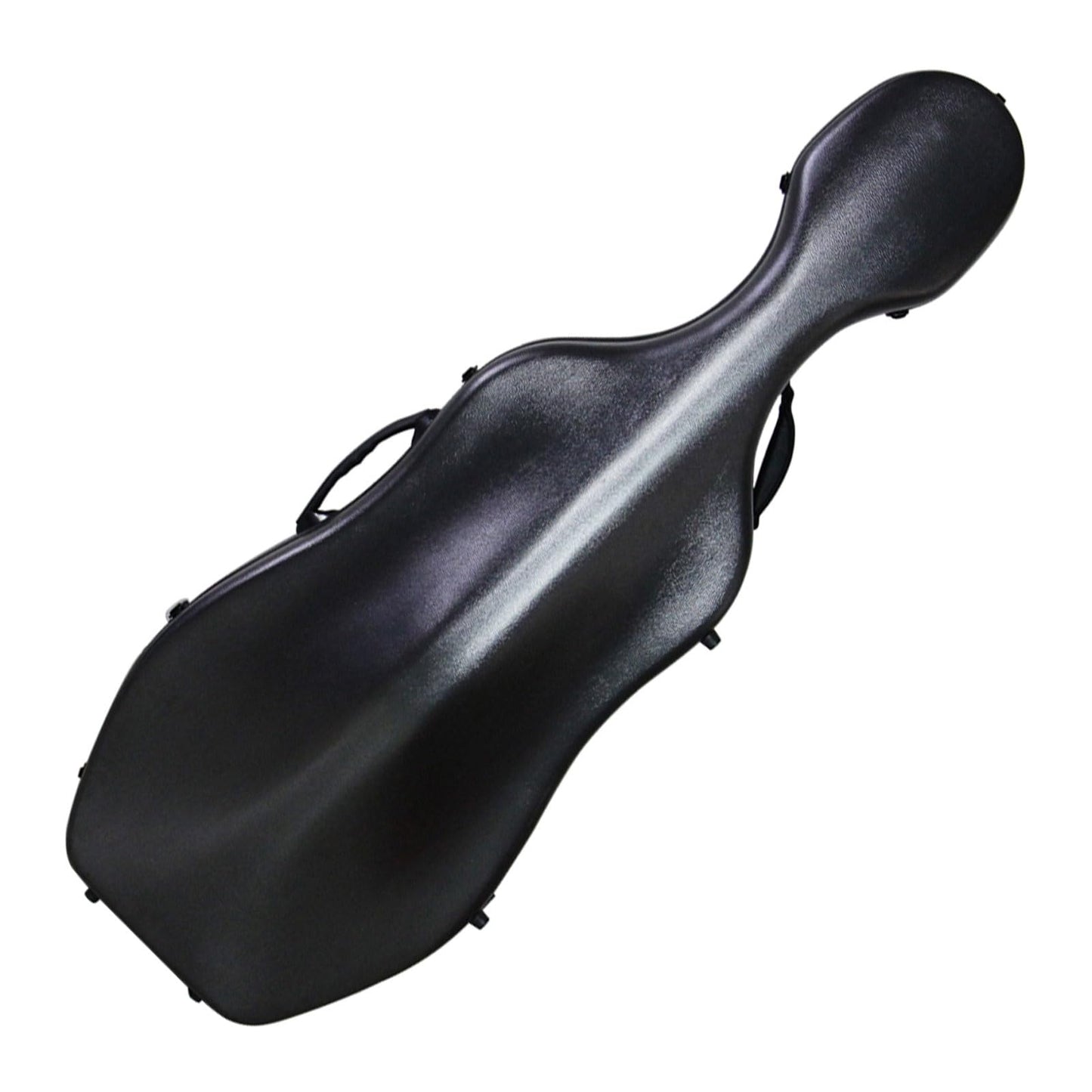ZerHoc 4/4 Full Size Cello Case, Carbon Fiber Composite Sturdy, Portable and Waterproof Cello Box with Handle, Back Straps and Wheels(Color:Black)