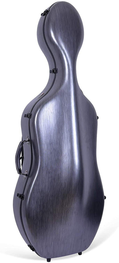 Crossrock Poly Carbon Composite Case fits for 3/4 Size Cello with Backpack and Wheels in Black(CRF102CETBKHT) (CRF1020CETBKHT)