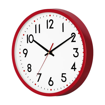 HZDHCLH Wall Clock Red,Silent Wall Clocks Battery Operated 8 Inch Modern Non Ticking Analog Clock Decorative for Kitchen Bedroom Living Room Office Classroom