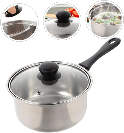1 Set Stainless Steel Pot, Nonstick Saucepan with Lid, Deep Skillet, Stock Pot, Small Pan