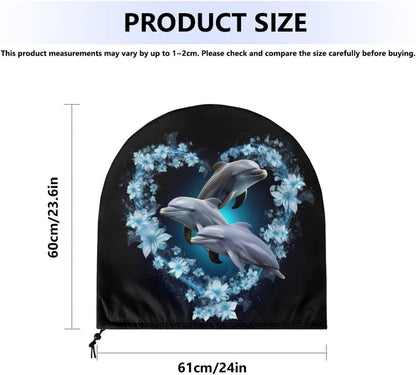 Upetstory Adorable Dolphin Fan Cover, 16 18 20 24 Inch Industrial Floor Fan Cover, Electric Household Floor Fans