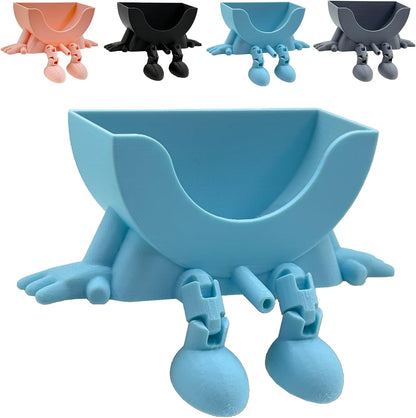 FKSWSQY 3D countertop Upgraded Hanging Sponge Rack with Drainage Holes, Suitable for Kitchen Sinks, Printed Fun Sponge