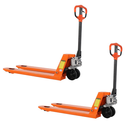 Tory Carrier Manual Pallet Jack Truck - 5500lbs Capacity, 48" L x 21" W Forks - Heavy-Duty Hand Pallet Truck with Controllable Lowering Speed, Overload Protection, and Nylon Wheels-2PCS