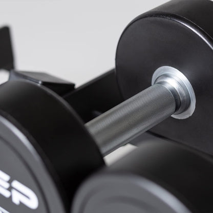 REP Urethane Coated Dumbbell Set - 5-50 lb with 3-Tier Rack