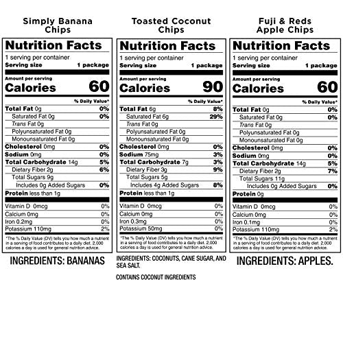 Bare Baked Crunchy, Fruit Variety Pack, 0.53 Ounce (Pack of 16)
