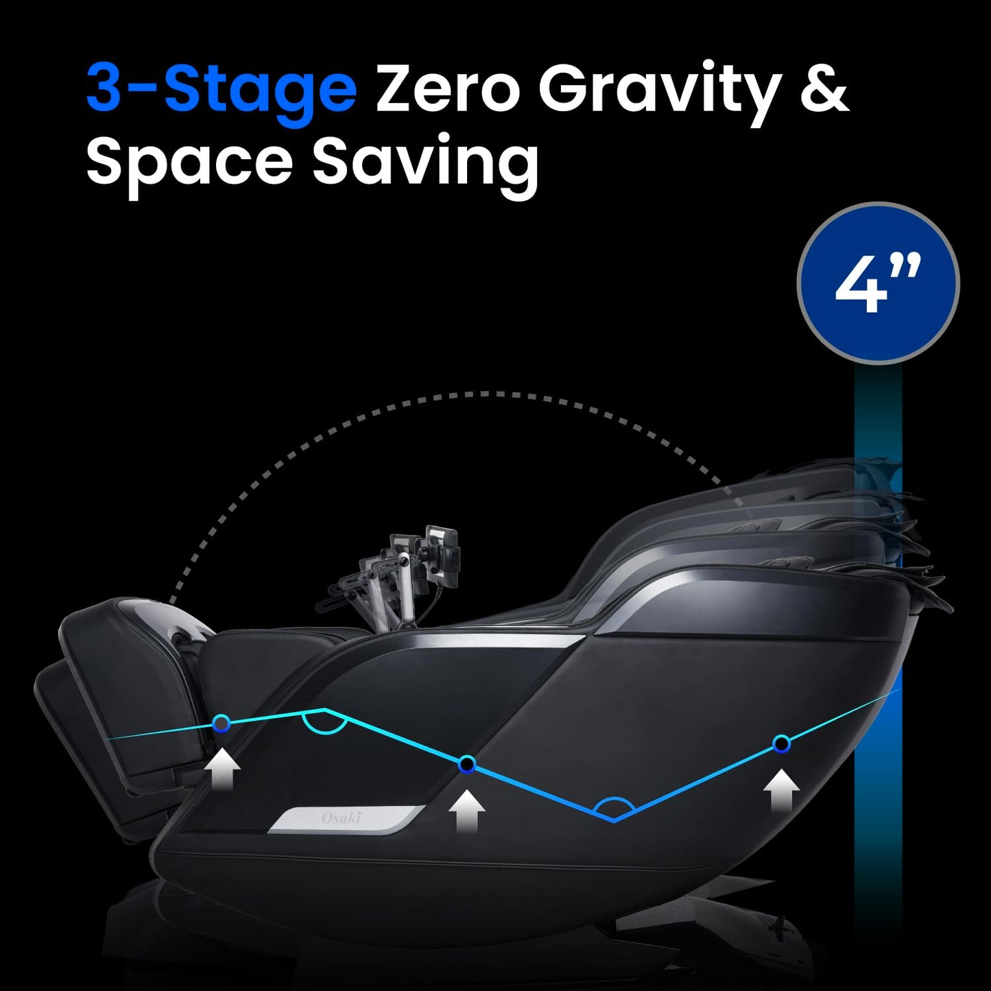 Osaki Vibe 4D l 4D Massage Mechanism l Automatic Body Scan l Deep Calf-Kneading l Space-Saving Technology l 3-Stage Zero Gravity l 32-Cell Full Body Air Massage