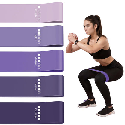 Resistance Loop Exercise Bands for Home Fitness, Yoga Pilates, Stretching, Strength Training, and Physical Therapy - Elastic Bands Set Workout Bands for Women&Men (5pcs Set)