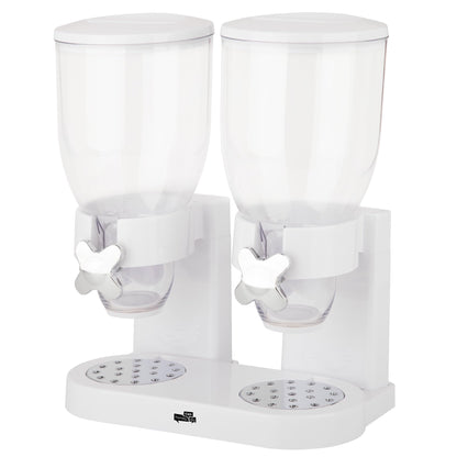 Zevro /GAT201C Indispensable Dry Food Dispenser, Dual Control, White/Chrome