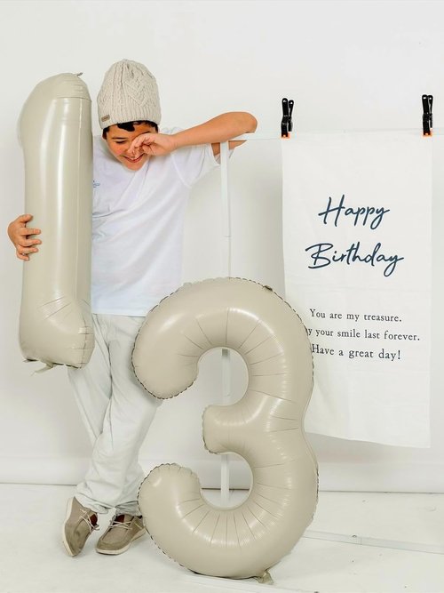Big 23 Number Balloon by [Brand Name] - 40 Inch Foil Birthday Decoration in Cream | Perfect for Weddings & Graduations