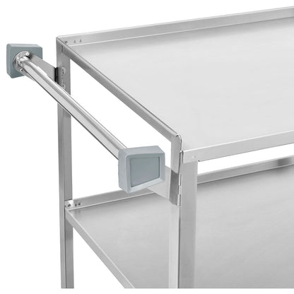 Global Industrial 3 Shelf Stainless Steel Utility Cart, 30-3/4 x 18-3/8 x 33, 300 Lb Cap