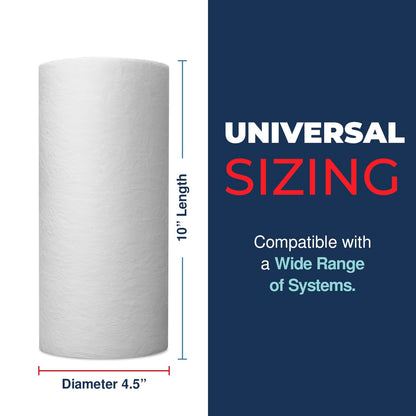 American Made, Sediment Water Filter, 10" x 4.5", Replacement for Pentair Pentek DGD-5005, GE® GXWH40L, GXWH35F, Culligan® RFC-BBSA, 3M® Aqua-Pure® AP810, 5 Micron, Pack of 4