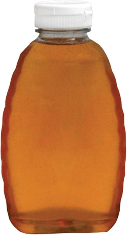 24-Pack, 1.5 lb Mann Lake Honey Squeeze Bottle, Easy Honey Dispensing, Durable, White Flip-Top Lids Included