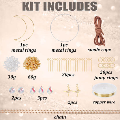 BEUNITONE Sun Catcher DIY Tree of Life and Moon Sunshine Catchers Kit Crystal Moon Suncacher-Sun Catchers for Window Indoor Decor Crystal Kits for Wedding Party Christmas Garden Decor
